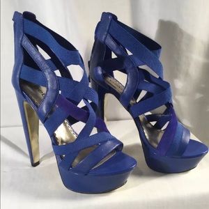 BEBE Carmen shoe, royal blue, size 8